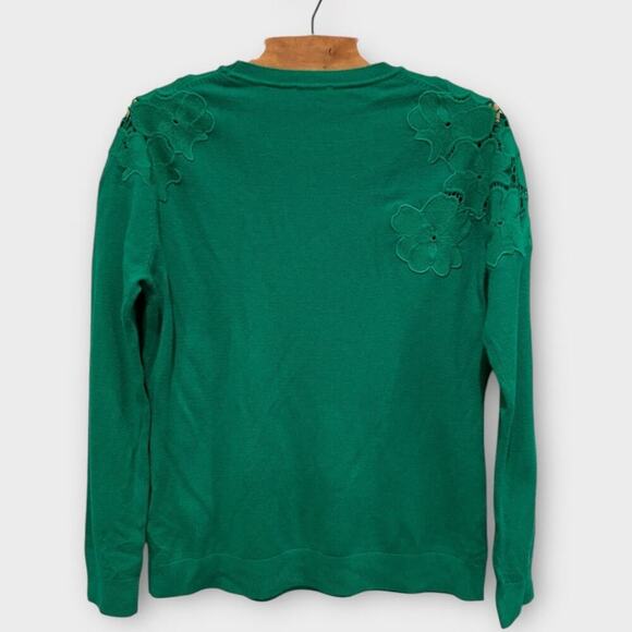 TED BAKER Yizelda Lace Shoulder Sweater Size 2 - Picture 2 of 7